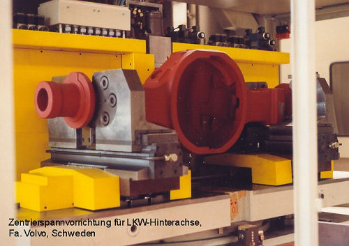 Zentrierspannvorrichtung fr LKW-Hinterachse